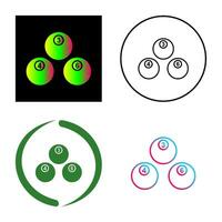 Unique Snooker Balls Vector Icon