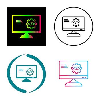 Unique Code Optimization Vector Icon