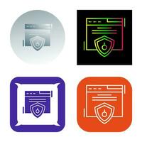 icono de vector de seguridad web