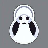 AI generated Ghost Avatar Icon Clip Art Sticker Decoration Simple Background photo