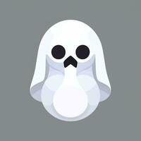 AI generated Ghost Avatar Icon Clip Art Sticker Decoration Simple Background photo