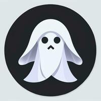 AI generated Ghost Avatar Icon Clip Art Sticker Decoration Simple Background photo