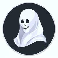 ai generado fantasma avatar icono acortar Arte pegatina decoración sencillo antecedentes foto