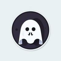 AI generated Ghost Avatar Icon Clip Art Sticker Decoration Simple Background photo