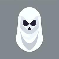 AI generated Ghost Avatar Icon Clip Art Sticker Decoration Simple Background photo