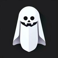 AI generated Ghost Avatar Icon Clip Art Sticker Decoration Simple Background photo