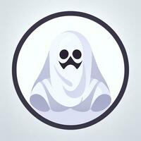 AI generated Ghost Avatar Icon Clip Art Sticker Decoration Simple Background photo