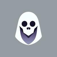 AI generated Ghost Avatar Icon Clip Art Sticker Decoration Simple Background photo