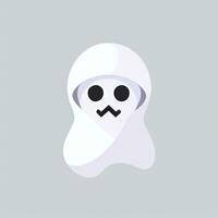 AI generated Ghost Avatar Icon Clip Art Sticker Decoration Simple Background photo