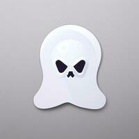 AI generated Ghost Avatar Icon Clip Art Sticker Decoration Simple Background photo