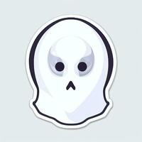 AI generated Ghost Avatar Icon Clip Art Sticker Decoration Simple Background photo