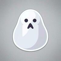 AI generated Ghost Avatar Icon Clip Art Sticker Decoration Simple Background photo