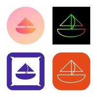 Small Yacht Vector Icon