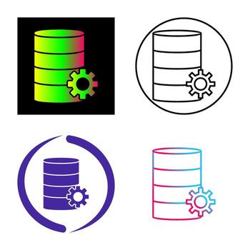 Unique Database Management Vector Icon