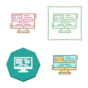 icono de vector de codificación