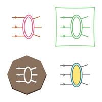 icono de vector de refracción