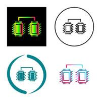 Processors Connected Vector Icon