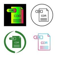 icono de vector de cdr