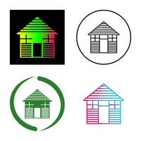 Wood Cabin Vector Icon