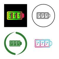 Slot Machine with Sevens Vector Icon