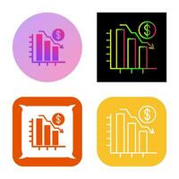 Chart Down Vector Icon