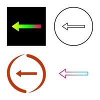 Unique Left Arrow Vector Icon