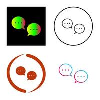 Unique Conversation Bubbles Vector Icon