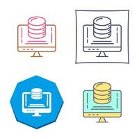 icono de vector de almacenamiento de datos