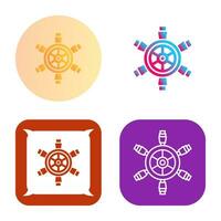 Ship Wheel Vector Icon