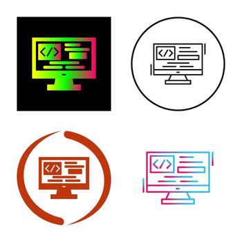 icono de vector de codificación