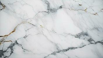 White marble texture with natural pattern for background. AI Generated. photo