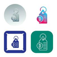 Bitcoin Label Tag Vector Icon