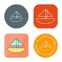 Small Yacht Vector Icon