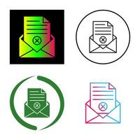 Rejection Of A Letter Vector Icon