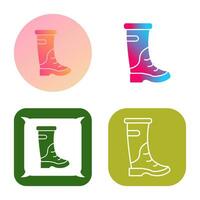 icono de vector de botas de lluvia