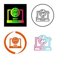 24 Hours Vector Icon