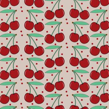 Vector cherry pattern