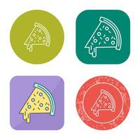 icono de vector de rebanada de pizza