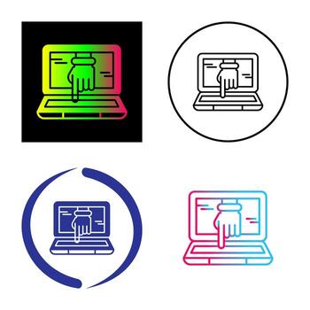 Computer Hacking Vector Icon