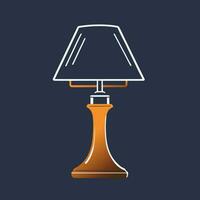 Desk lamp icon, reading-lamp vector illustration