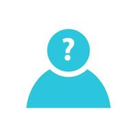 Avatar icon, Guess who User icon, unknown Anonymous avatar, person, from blue icon set vector