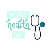 World Health Day Hand Lettering vector