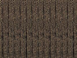 Knitted fabric texture pattern in doodle style in black with colored thread vector