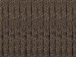 Knitted fabric texture pattern in doodle style in black with colored thread vector