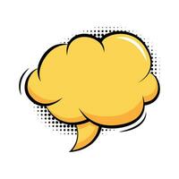 Empty retro comic cloud speech bubbles in pop art style vector