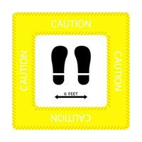 Distance warning icon sign in flat style isolated. Warning symbol for your website, logo, application, user interface design. vector