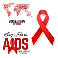 Vector illustration of hiv,aids awareness.