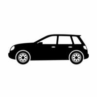 Hatchback car icon vector. Crossover car silhouette for icon, symbol or sign. Hatchback car graphic resource for transportation or automotive vector