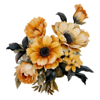 Beautiful yellow flowers,generated ai. png