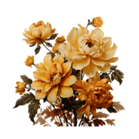 Beautiful yellow flowers,generated ai. png